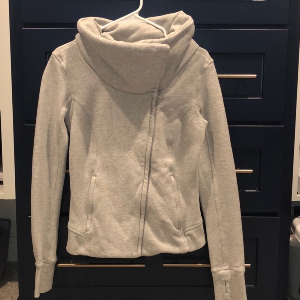 lululemon athletica Light Gray Hooded Jacket